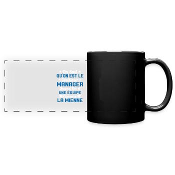 Meilleur Chef a une équipe comme la mienne - Mug panoramique uni - noir - Devant