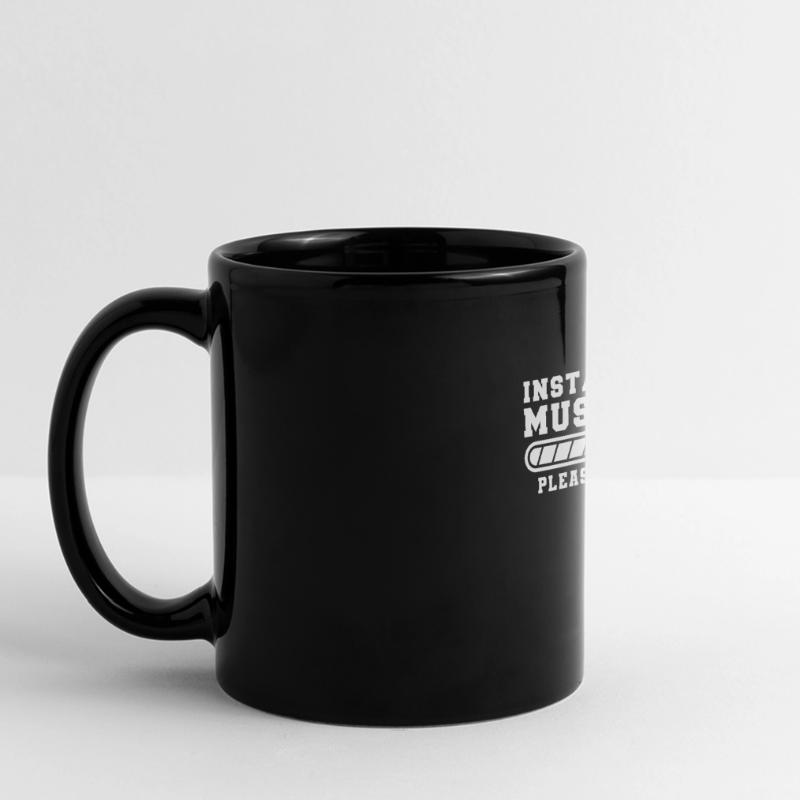 Installing Muscles Please Wait Funny Gym Training Panorama-Tasse farbig