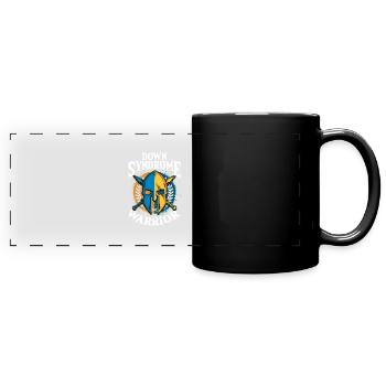 Conscience guerrière du syndrome de Down - Mug panoramique uni - noir - Devant