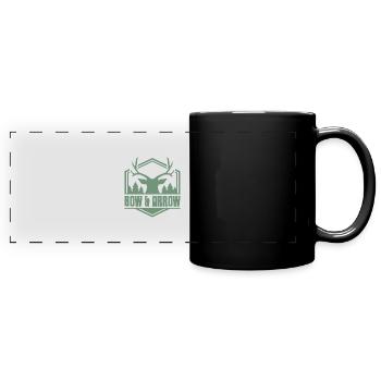 Hunting - Bow and Arrow - Full Colour Panoramic Mug - black - Front