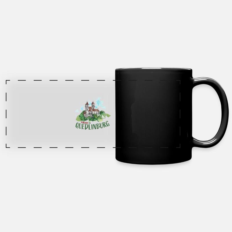 In love with Quedlinburg - Full Colour Panoramic Mug - black