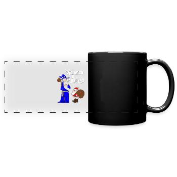 We Need A Burglar Funny Santa Christmas Parody - Full Colour Panoramic Mug - black - Front