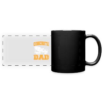 Concrete builder design for builders and construction site - Full Colour Panoramic Mug - black - Front