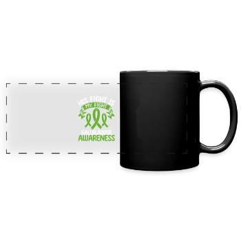 Gallbladder Ribbon Month His Fight is my Fight - Panorama-Tasse farbig - Schwarz - Vorne