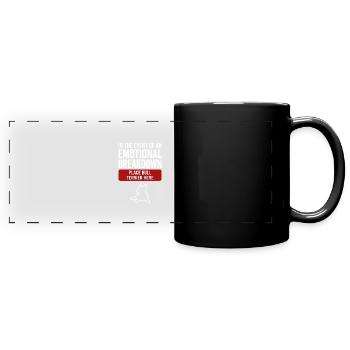 Emotional - Hundebullterrier - Panorama-Tasse farbig - Schwarz - Vorne