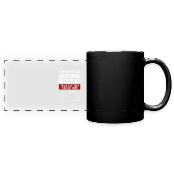 Emotional - Schottische Faltkatze - Panorama-Tasse farbig - Schwarz - Vorne