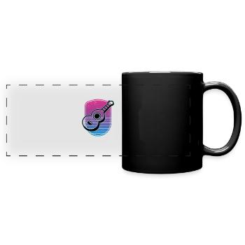 Ukulelen Vitage - Panorama-Tasse farbig - Schwarz - Vorne