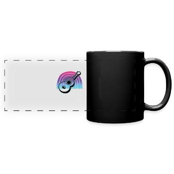 Ukulelen Vitage - Panorama-Tasse farbig - Schwarz - Vorne