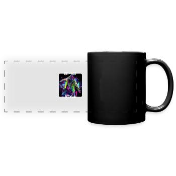 Mann tanzt in Graffiti-Look Hip-Hop Style - Panorama-Tasse farbig - Schwarz - Vorne