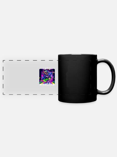 Frau tanzt Breakdance auf der Straße in - Panorama-Tasse farbig - Schwarz