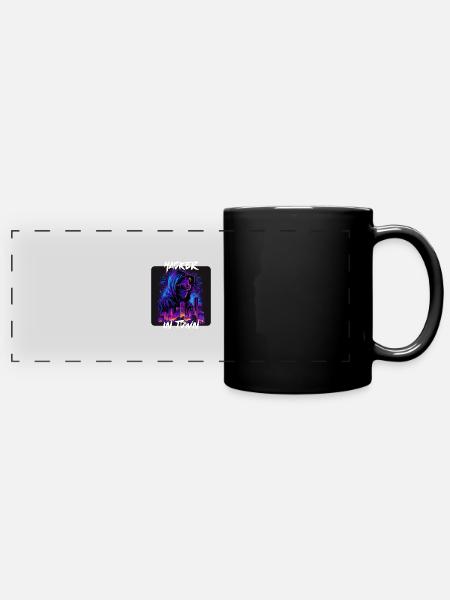 Hacker dans la ville 3 - Mug panoramique uni - noir