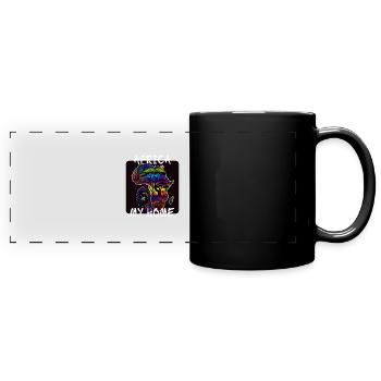 L’Afrique, ma maison 5 - Mug panoramique uni - noir - Devant