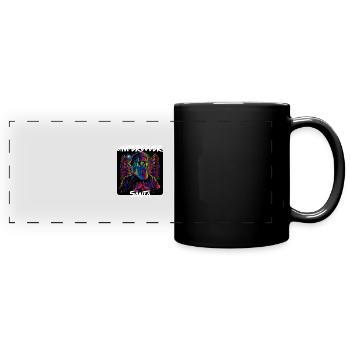 Père Noël infiltré dans la ville 5 - Mug panoramique uni - noir - Devant