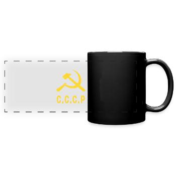 Armoiries des républiques socialistes soviétiques de l’URSS Russe - Mug panoramique uni - noir - Devant
