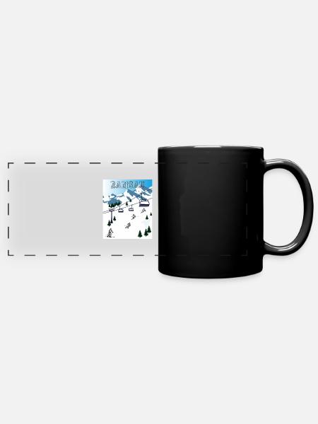 SCHI FAHREN RAMSAU - Panorama-Tasse farbig - Schwarz