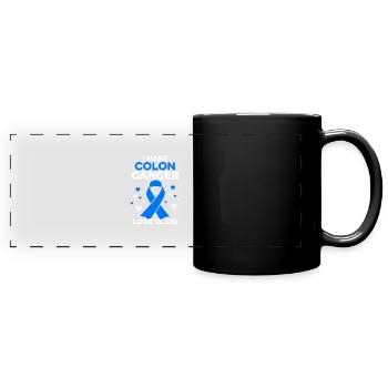 Ich lasse Darmkrebs gut aussehen Lustiger Darmkrebs - Panorama-Tasse farbig - Schwarz - Vorne