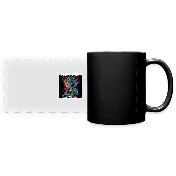 Graffiti Style - Punk Girl in Town 6 - Full Colour Panoramic Mug - black - Front