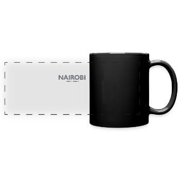 Kenya Stadt Koordinaten - Nairobi - Panorama-Tasse farbig - Schwarz - Vorne