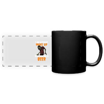 Halloween Kostüm Make Up Bier - Panorama-Tasse farbig - Schwarz - Vorne