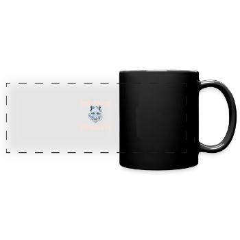 Motivational Epic Wolf Instinct For A Hardwork - Full Colour Panoramic Mug - black - Front
