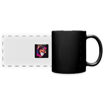Graffiti Style - Cooler Collie 4 - Full Colour Panoramic Mug - black - Front