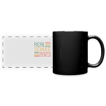 Realschule bestanden Realschulabschluss 2023 - Panorama-Tasse farbig - Schwarz - Vorne