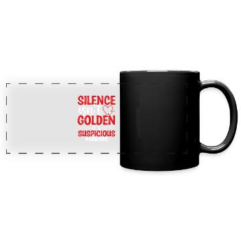 Midwife Silence is Suspicious Obstetric Nursing - Panorama-Tasse farbig - Schwarz - Vorne