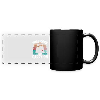 Cornhole Toss Corn and Carry on Cornhole Tosser - Panorama-Tasse farbig - Schwarz - Vorne