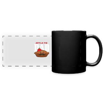 Apple pie - Full Colour Panoramic Mug - black - Front