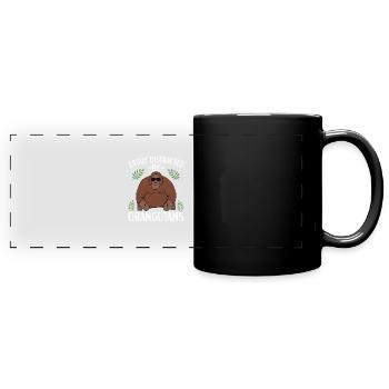 Tenue orang-outan Amoureux des singes - Mug panoramique uni - noir - Devant