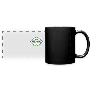 Freediving Diving - Full Colour Panoramic Mug - black - Front