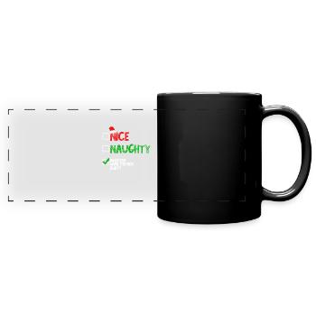 Nice Naughty Innocent Until Proven Guilty - Panorama-Tasse farbig - Schwarz - Vorne