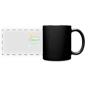 Drôle de cavalière de cheval - Mug panoramique uni - noir - Devant