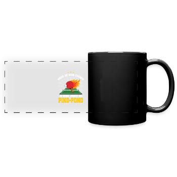 Tennis De Table | Ping Pong - Mug panoramique uni - noir - Devant