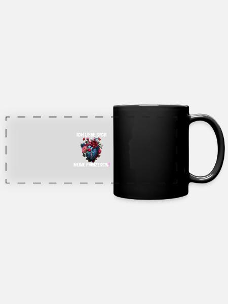 Valentinsday - Ich liebe dich meine Prinzessin! 1 - Panorama-Tasse farbig - Schwarz