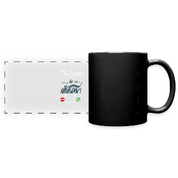 Taucher Tauchen Design Schnorcheln - Panorama-Tasse farbig - Schwarz - Vorne