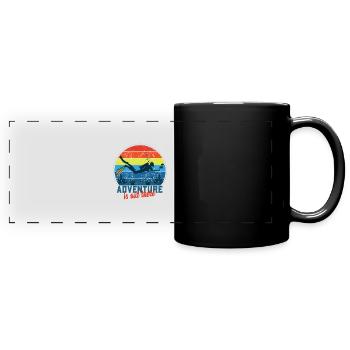 Taucher Tauchen Design Schnorcheln - Panorama-Tasse farbig - Schwarz - Vorne