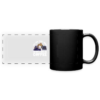 Bagger Baggern Baggerfahrer - Mug panoramique uni - noir - Devant