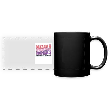 International Womens Day 2023 Embrace Equity - Full Colour Panoramic Mug - black - Front