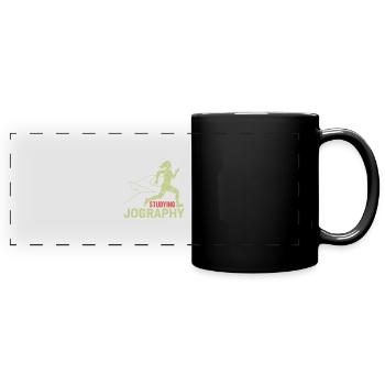 Course de marathon Étudier la jographie - Mug panoramique uni - noir - Devant