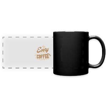 Every Day Coffee Day - Panorama-Tasse farbig - Schwarz - Vorne