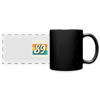 89 Birthday Gift Years Funny Saying - Full Colour Panoramic Mug - black - Front