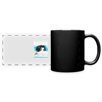 Just A Boy Who Loves Anime Ramen And Sketching - Full Colour Panoramic Mug - black - Front