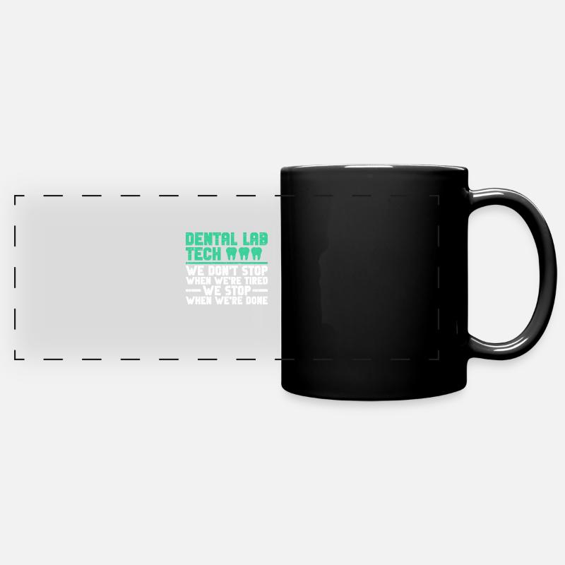 Zahntechniker Zahntechnik - Panorama-Tasse farbig - Schwarz