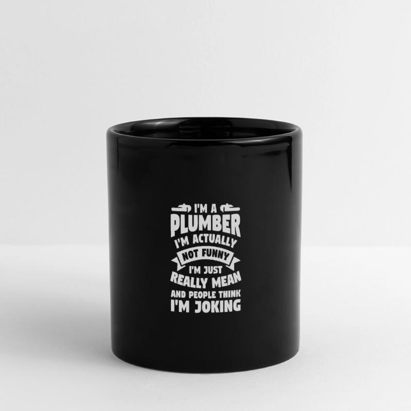 Ich bin ein Klempner Ich bin eigentlich nicht lustig Ich bin nur Panorama-Tasse farbig