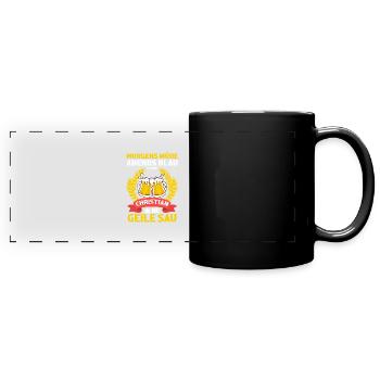 Christian - Panorama-Tasse farbig - Schwarz - Vorne