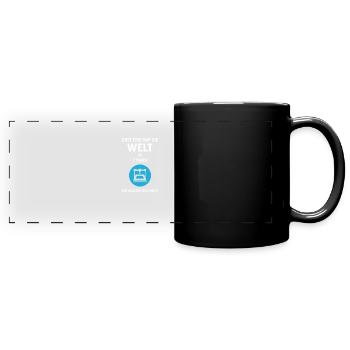 3D Druck Printing CAD PLA Filament 3d drucken - Panorama-Tasse farbig - Schwarz - Vorne