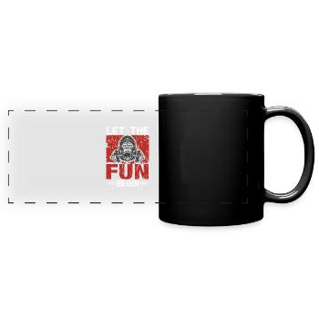 Let the fun begin - Full Colour Panoramic Mug - black - Front