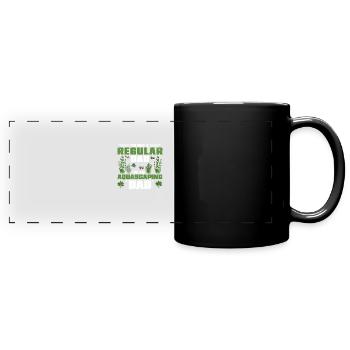 C’est drôle que je ne sois pas un père ordinaire, je suis un père aquascaping - Mug panoramique uni - noir - Devant