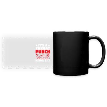 Its A Throat Punch Kinda Day | Karate - Panorama-Tasse farbig - Schwarz - Vorne
